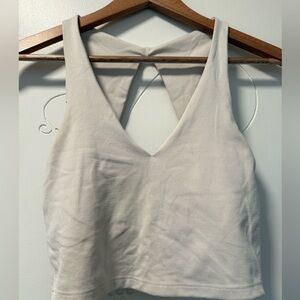 Beyond Yoga heather rib cropped support tank size Small
